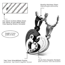 Carica l'immagine nel visualizzatore di Gallery, OIDEA Collana per Coppia Lovers in Acciaio Inox con Pendente Puzzle... - Ilgrandebazar