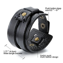 Carica l'immagine nel visualizzatore di Gallery, Cupimatch Braccialetto Bracciale [3 Pezzi] Uomo Pelle Rivetto Tribale Grande... - Ilgrandebazar