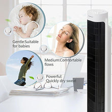 Carica l'immagine nel visualizzatore di Gallery, Aigostar Ventilatore a torre a 3 velocità con timer silenzioso impostato...