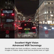 Carica l'immagine nel visualizzatore di Gallery, Dash Cam, Abask Doppia Telecamera per Auto, 4 Pollici FHD 1080P Visione...