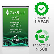 Carica l'immagine nel visualizzatore di Gallery, GadFull Batteria compatibile con Samsung Galaxy Note 3 | 2019 Data di... - Ilgrandebazar
