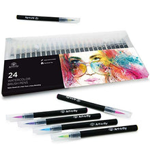 Carica l'immagine nel visualizzatore di Gallery, 24 Brush Pen Set Pennelli Acquerello per Disegno Penne ad Acquerello... - Ilgrandebazar