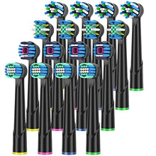 Carica l'immagine nel visualizzatore di Gallery, QLEBAO Testine Ricambio per Oral B Spazzolino Elettrico, 16 Pezzi Nero...