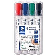 Carica l'immagine nel visualizzatore di Gallery, STAEDTLER Lumocolor whiteboard marker, confezione da 4, punta tonda, 4 pezzi - Ilgrandebazar