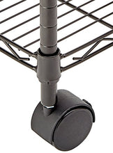 Carica l'immagine nel visualizzatore di Gallery, AmazonBasics - Scaffalatura a 3 ripiani, su rotelle, Nero - Ilgrandebazar