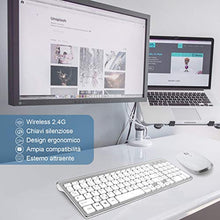 Carica l'immagine nel visualizzatore di Gallery, Tastiera Wireless Layout Italiano e Mouse, Fenifox Mouse Bianco