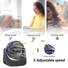 Carica l'immagine nel visualizzatore di Gallery, homeasy Ventilatore USB da Tavolo, Mini Silenzioso e Potente Blu