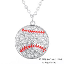Carica l'immagine nel visualizzatore di Gallery, Lemegeton Argento Antico Cristallo Softball Ciondolo collane per Donne e... - Ilgrandebazar