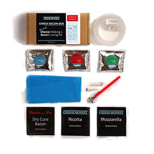 Carica l'immagine nel visualizzatore di Gallery, Cheesy Bacon Box - Kit per la preparazione del formaggio e kit cura...