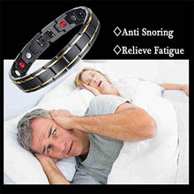 Carica l'immagine nel visualizzatore di Gallery, Magnetico bracciale per uomo, oro nero titanio acciaio terapia magnetica... - Ilgrandebazar