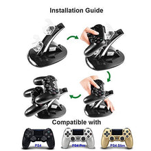 Carica l'immagine nel visualizzatore di Gallery, Keyixing PS4 Dual Controller USB Docking Station con indicatore LED per PS4...
