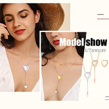 Carica l'immagine nel visualizzatore di Gallery, U7 Collana Personalizzata Donna Pendente Medaglione 10 Lunga - Rosa - Ilgrandebazar