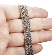 Carica l'immagine nel visualizzatore di Gallery, BESTEEL 4 Pezzi Acciaio Inossidabile Collana Catena per Uomini e Donne Set... - Ilgrandebazar