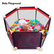 Carica l'immagine nel visualizzatore di Gallery, Box Playard per bambini 6 pannelli portatile Aqua Play Center con rete rosso - Ilgrandebazar