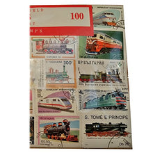 Carica l'immagine nel visualizzatore di Gallery, Worldwide Railway Transport Trains Locomotive Stamp Collection – 100...