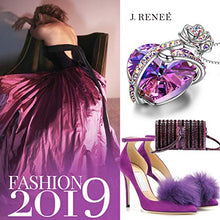 Carica l'immagine nel visualizzatore di Gallery, Regali Natale Amore Rosa Ciondolo cuore viola, con cristalli di Swarovski,...