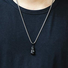 Carica l'immagine nel visualizzatore di Gallery, Jewelrywe Gioielli Collana con Pendente Ciondolo da Uomo Donna Argento + Nero - Ilgrandebazar