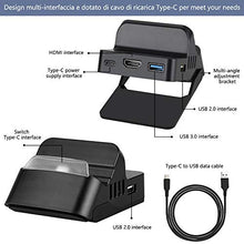 Carica l'immagine nel visualizzatore di Gallery, Zacro Nintendo Switch Dock Portatile e Tipo-C a cavo di ricarica rapida USB,...