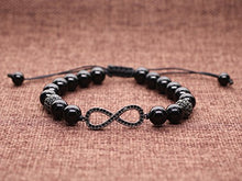 Carica l'immagine nel visualizzatore di Gallery, COAI Bracciale Infinito con Perle in Tormalina Nera e Occhio di