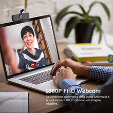 Carica l'immagine nel visualizzatore di Gallery, BOIFUN Webcam 1080P con Microfono, videocamera PC Desktop USB 2.0 Full HD...