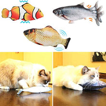 Carica l'immagine nel visualizzatore di Gallery, BangShou 3Pezzi Pesce Elettrico Giocattolo Catnip Giocattoli per Gatti, USB...
