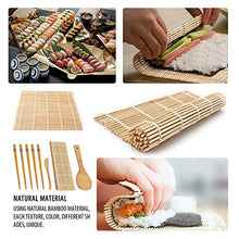 Carica l'immagine nel visualizzatore di Gallery, Kit per fare sushi in bambù, 9 pezzi, tappetino arrotolare il sushi,...