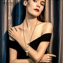 Carica l'immagine nel visualizzatore di Gallery, Collana Croce Donna Uomo Acciaio inossidabile Oro Regalo Gioielli - Ilgrandebazar
