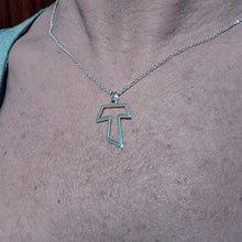 Carica l'immagine nel visualizzatore di Gallery, Alylosilver Collana con Ciondolo Croce d'argento Tau Cross per le donne... - Ilgrandebazar