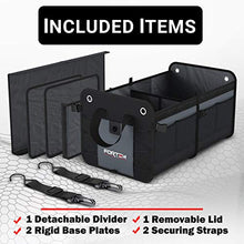 Carica l'immagine nel visualizzatore di Gallery, FORTEM Organizer Bagagliaio Auto, Borsa Cofano 2 SCOMPARTI, GRIGIO - Ilgrandebazar