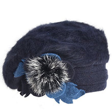Carica l'immagine nel visualizzatore di Gallery, VECRY Donna Lana Berretto Angola Beanie Skull Cappelli Baschi e Marina