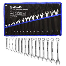 Carica l'immagine nel visualizzatore di Gallery, WERKFIX Set di Chiavi Combinate 6-21 mm 15 pz. inglesi sabbiate, in... - Ilgrandebazar