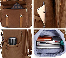 Carica l'immagine nel visualizzatore di Gallery, FANDARE  EverVanz Zaino in Tela per Computer Portatile da 15", Borsa 2. Brun