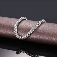Carica l'immagine nel visualizzatore di Gallery, U7 Collana Uomo a Catena Grano Sottile Robusta Grande Grossa, Argento(6mm) - Ilgrandebazar