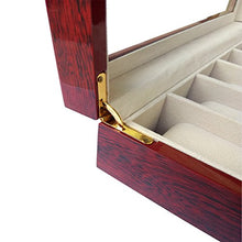 Carica l'immagine nel visualizzatore di Gallery, Feibrand Legno Scatola Porta Orologi Custodia per 12 Rosso - Ilgrandebazar