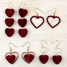 Carica l'immagine nel visualizzatore di Gallery, TUPARKA 8 Pairs Love Heart Orecchini a forma di cuore San... - Ilgrandebazar