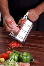 Carica l'immagine nel visualizzatore di Gallery, KICHLY [6 Lati] Grattugia-affetta Verdure in Acciaio Inox - Altezza 24 cm,...