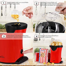 Carica l'immagine nel visualizzatore di Gallery, SIMBR Macchina per Popcorn, ad Aria Calda Popocorn Compatta...