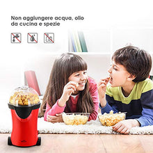 Carica l'immagine nel visualizzatore di Gallery, SIMBR Macchina per Popcorn, ad Aria Calda Popocorn Compatta...