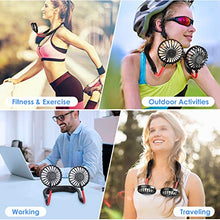Carica l'immagine nel visualizzatore di Gallery, Ventilatore Portatile Personale,Ventilatore Indossabile da Nero