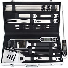 Carica l'immagine nel visualizzatore di Gallery, Romanticist 20pc Utensili Barbecue in Acciaio Inossidabile per Uomo 20PCS
