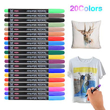 Carica l'immagine nel visualizzatore di Gallery, Siumir 20 Colors Pennarelli per Tessuti, Textile Penne Ideali per...
