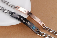 Carica l'immagine nel visualizzatore di Gallery, His Queen Her King Set Coppia Bracciali per Lui e Lei - Ilgrandebazar