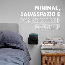 Carica l'immagine nel visualizzatore di Gallery, Supporto compatto ECHO DOT per PRESA ITALIANA. Cavo nascosto, NO VITI o Nero