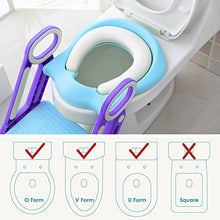 Carica l'immagine nel visualizzatore di Gallery, KEPLIN Riduttore WC per Bambini con Scaletta Pieghevole, Kit Toilette Viola - Ilgrandebazar