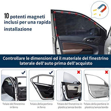 Carica l'immagine nel visualizzatore di Gallery, Uarter Tendine Parasole Auto Bambini Ventose Magnetica Finestrini Nero