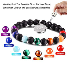 Carica l'immagine nel visualizzatore di Gallery, JOXFA Naturale Genuine 7 Chakra Gemstone Uomo Donna 8mm Lava B - Ilgrandebazar