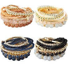 Carica l'immagine nel visualizzatore di Gallery, Milacolato 4 Set Braccialetti Impilabili per Donne con Perline... - Ilgrandebazar