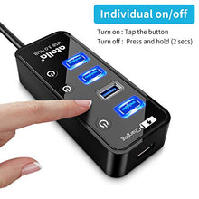 Carica l'immagine nel visualizzatore di Gallery, Atolla Hub USB 3.0 Sdoppiatore Duplicatore USB3-4 porte e 1 porta di...