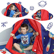 Carica l'immagine nel visualizzatore di Gallery, SONGMICS Tenda da Gioco Castello con Astronavi per Ragazzi e Bambini, rosso - Ilgrandebazar