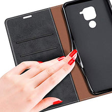 Carica l'immagine nel visualizzatore di Gallery, MOBESV Custodia Xiaomi Redmi Note 9, Cover a Libro Nero/Blu